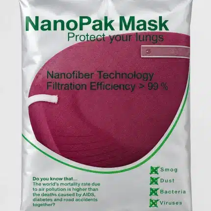 بسته‌بندی ماسک زرشکی نانوپاک مدل NTP-390C-E
